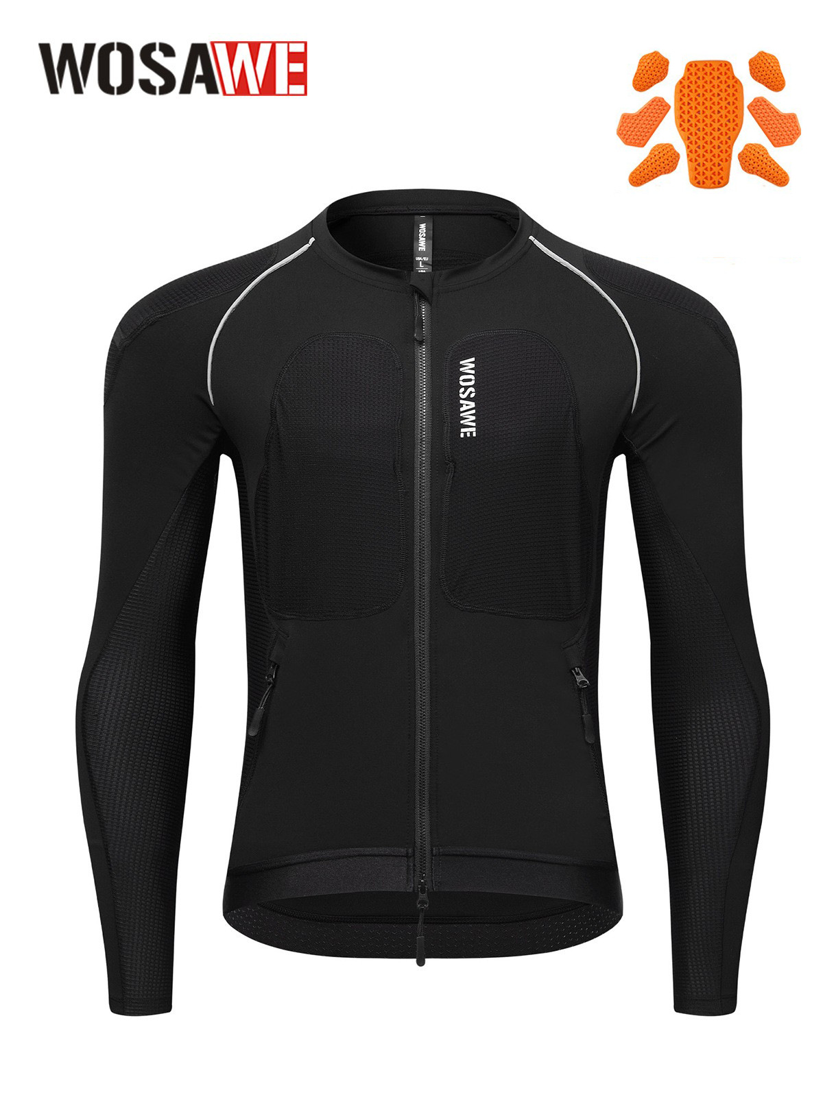 Motorcycle Gear Vest - WOSAWE Men Motorcycle Riding Jacket Breathable