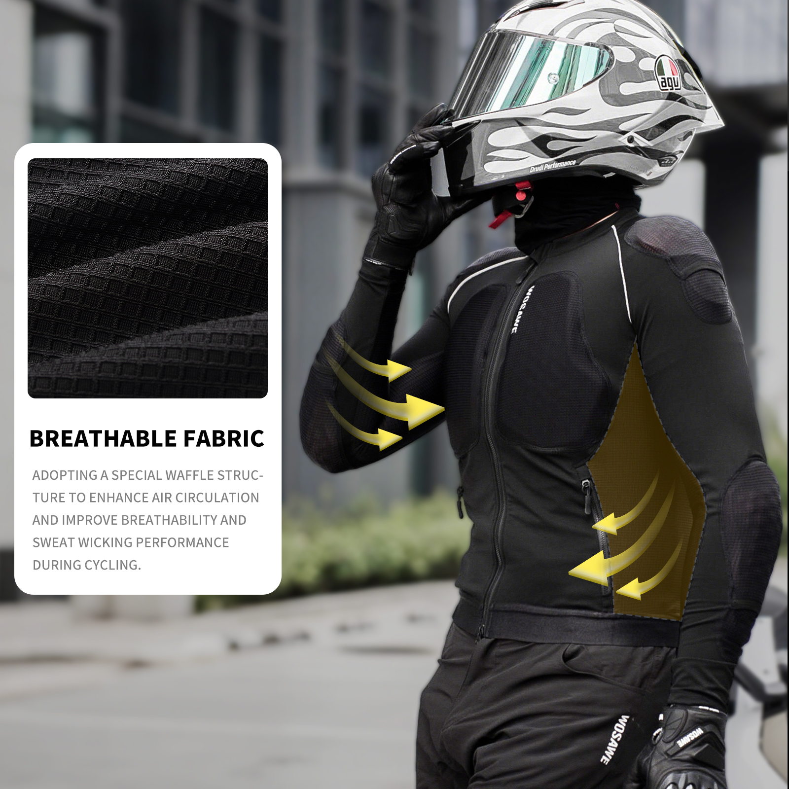 WOSAWE Men Motorcycle Riding J - Motorcycle Gear Vest ulasan dan harga