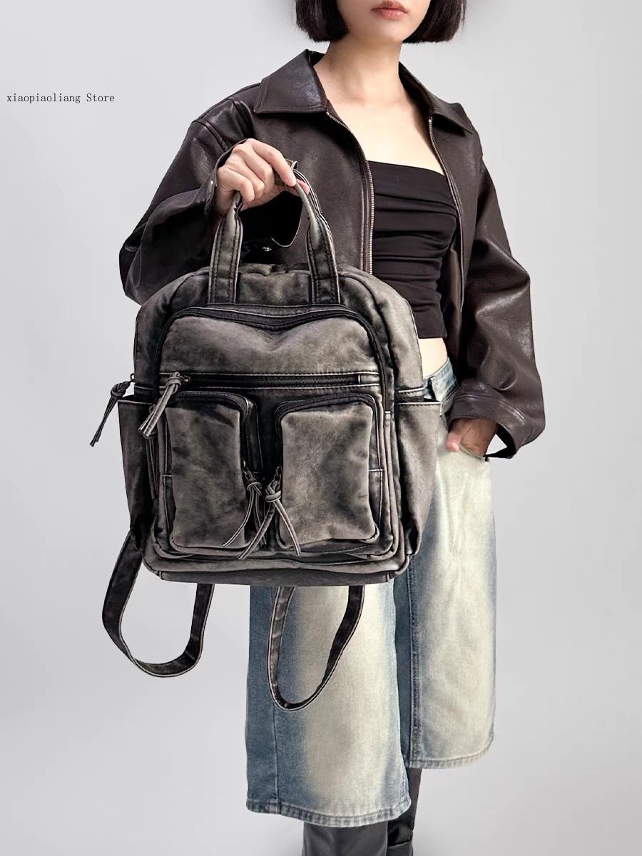 Luxury Soft Washed Pu Leather  - Motorcycle Gear Bag ulasan dan harga